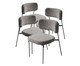 Conjunto 4 Cadeiras Slim Bouclé Cinza e Preto, grey | WestwingNow