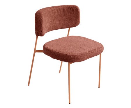 Cadeira Slim Bouclé Terracota | Westwing