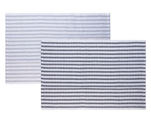 Jogo de Panos para Prato Verona Preto e Branco, multicolor | WestwingNow