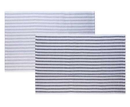 Jogo de Panos para Prato Verona Preto e Branco | Westwing