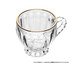 Jogo de Xícaras para Café com Fio Dourado Renaissance, transparent | WestwingNow
