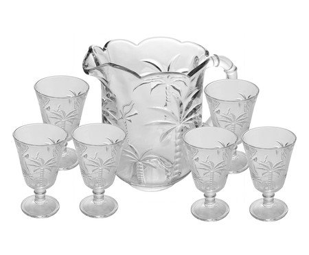 Jogo de Jarra e Taças Palm | Westwing