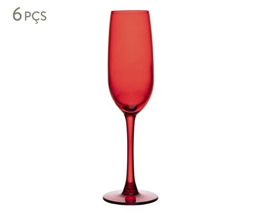 Jogo de Taças para Champanhe Gourmet Vermelho, red | WestwingNow
