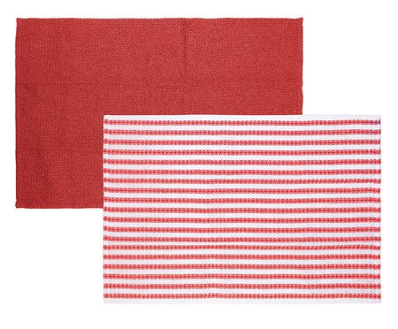 Jogo de Panos para Prato Verona Basic Vermelho | Westwing