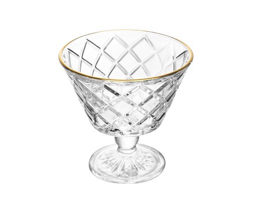 Taça para Sorvete com Fio Dourado Diamante, transparent | WestwingNow
