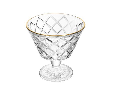 Taça para Sorvete com Fio Dourado Diamante | Westwing