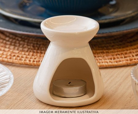 Difusor com Suporte para Vela Splendid Branco | Westwing