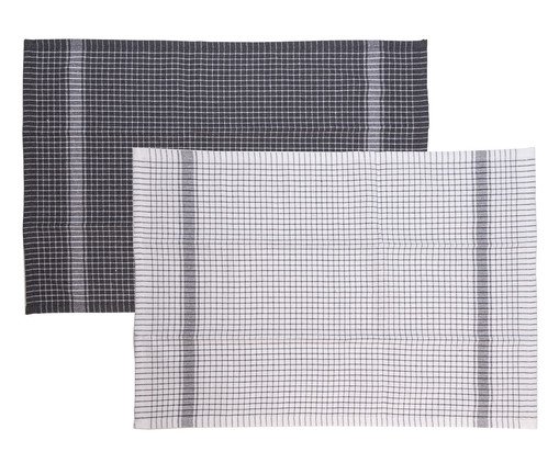 Jogo de Panos para Prato Verona Cinza e Branco, grey | WestwingNow