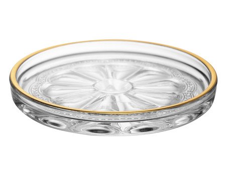 Jogo de Pratos Decorativos com Fio Dourado Belle Epoque | Westwing