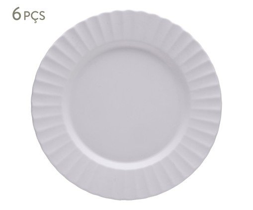 Jogo de Pratos para Sobremesa Gerbera Branco, white | WestwingNow