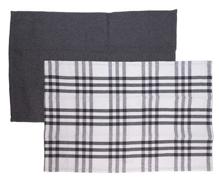 Jogo de Panos para Prato Verona Cinza | Westwing