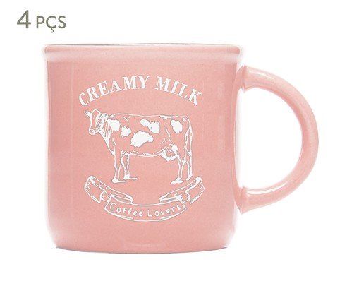 Jogo de Canecas Cremy Milk Rosa, pink | WestwingNow