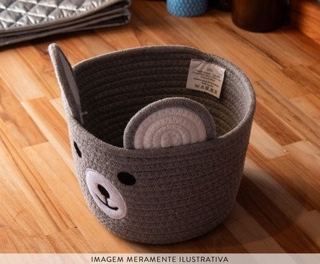 Cesta Bear Cinza | Westwing