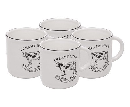 Jogo de Canecas Cremy Milk Branco | Westwing