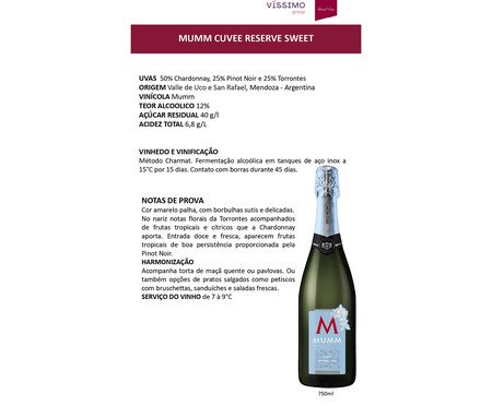 Mumm Cuvee Reserve Sweet Espumante | Westwing