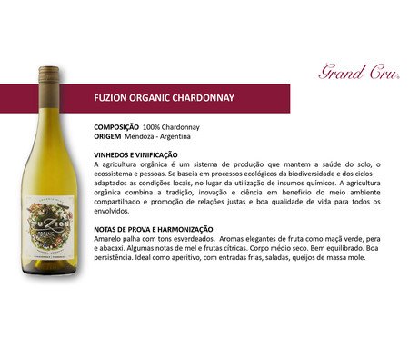 Zuccardi Fuzion Organic Chardonnay Branco | Westwing