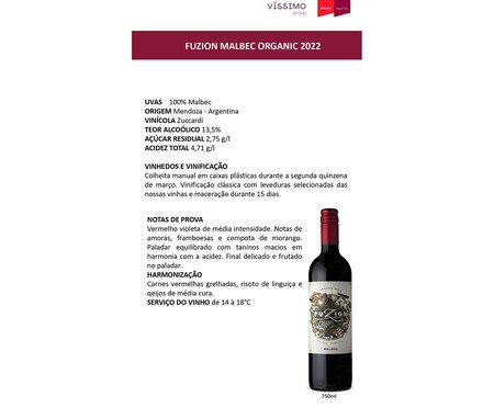 Zuccardi Fuzion Organic Malbec Tinto | Westwing