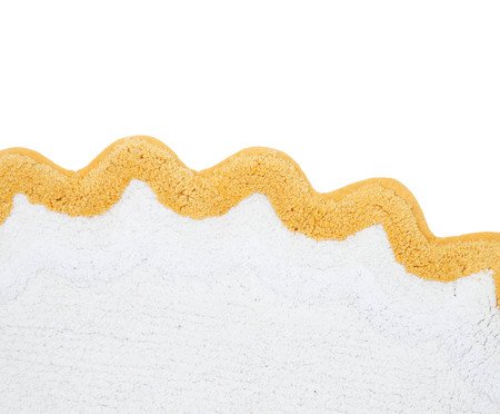 Tapete de Banheiro Ripple Off-White e Amarelo | Westwing