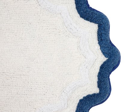 Tapete de Banheiro Ripple Off-White e Azul | Westwing