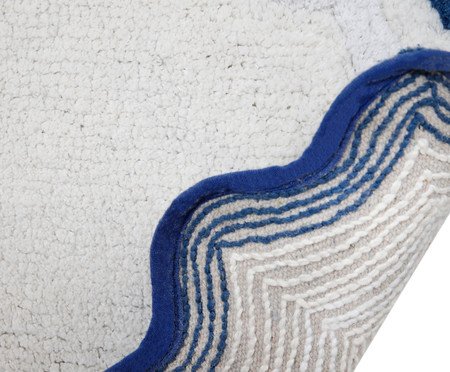 Tapete de Banheiro Ripple Off-White e Azul | Westwing
