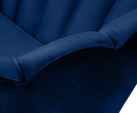 Sofá em Veludo Pétala - Azul Índigo | WestwingNow