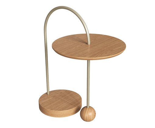 Mesa Lateral Elipsis Carvalho, wood pattern | WestwingNow