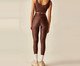 Calça Legging Recortes com Bolso - Marrom Wood, brown | WestwingNow