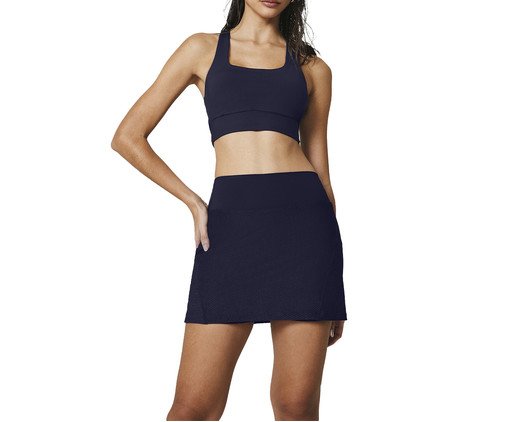 Saia Shorts Básico em Tela - Azul Marinho Dark, blue | WestwingNow
