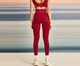 Calça Legging Cós em V com Vivo - Vermelho e Off-White Nata, multicolor | WestwingNow