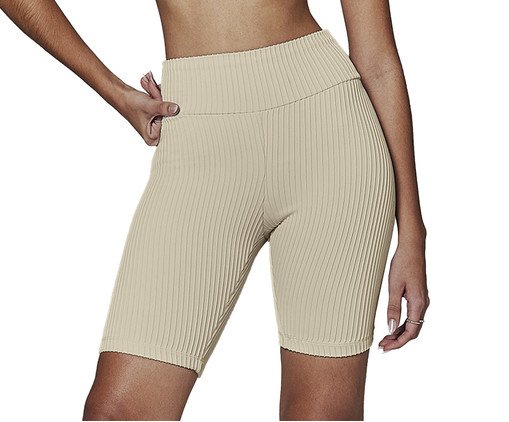 Bermuda Biker Texturizada - Off-White Creamy, Off White | WestwingNow