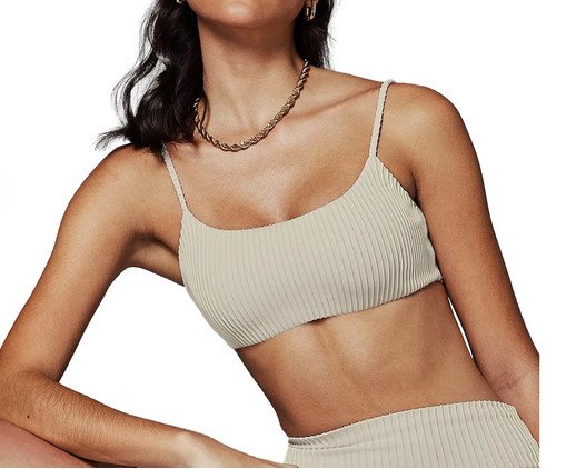 Top Alças Finas Texturizado - Off-White Creamy, Off White | WestwingNow