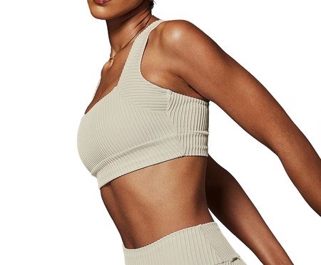 Top Decote Reto Texturizado - Off-White Creamy