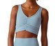 Top Decote Franzido Canelado - Azul Céu, blue | WestwingNow