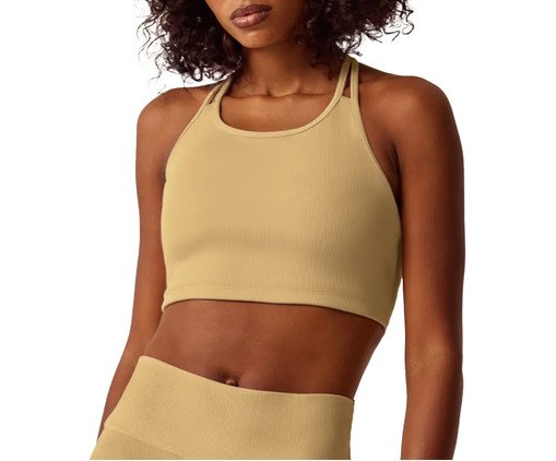 Top Cropped Canelado - Bege Aveia, beige | WestwingNow