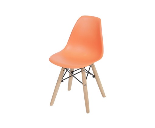 Cadeira Infantil Eames Wood - Laranja, Laranja | WestwingNow