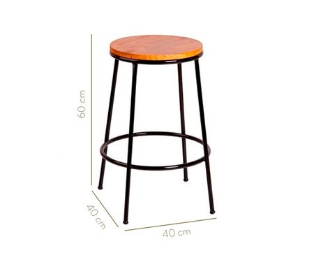 Banqueta Industrial Tash - Natural | Westwing