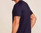 Camiseta Maculina Manga Curta Gola V Em Viscose - Azul Marinho Indigo, multicolor | WestwingNow