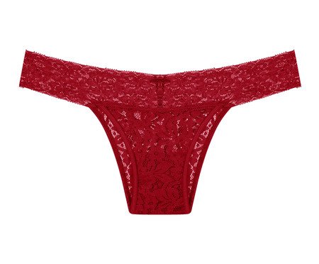 Calcinha Biquíni Em Renda - Vermelho Zaire | Westwing