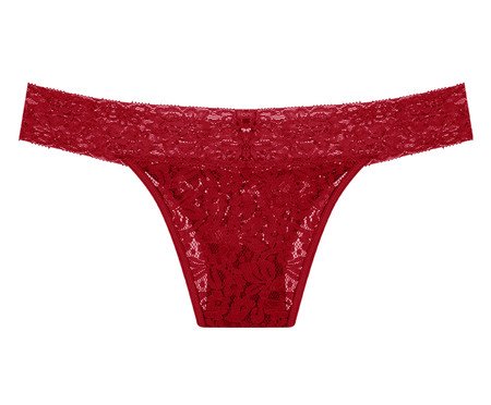 Calcinha Biquíni Em Renda - Vermelho Zaire | Westwing