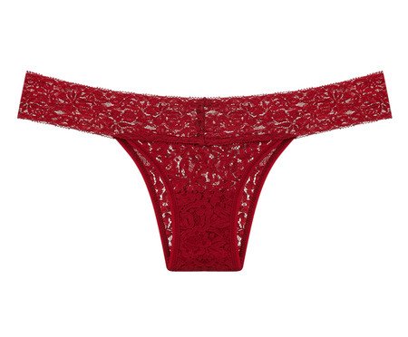 Calcinha Biquíni Em Renda - Vermelho Zaire | Westwing