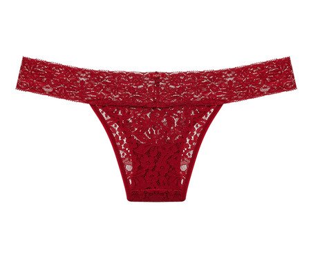 Calcinha Biquíni Em Renda - Vermelho Zaire | Westwing