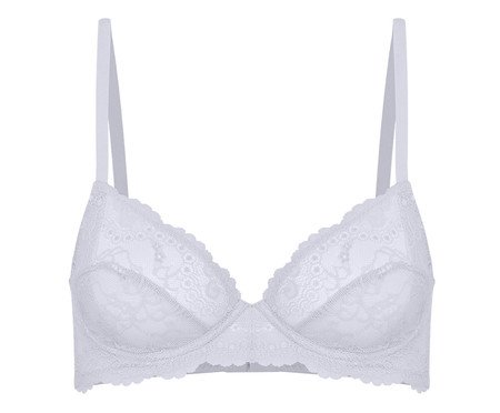 Sutiã Meia-Taça Em Renda E Microfibra - Branco | Westwing