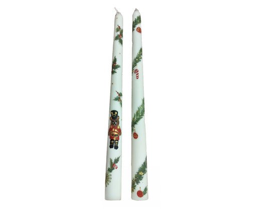 Jogo de Vela para Castiçal Natal Urso Quebra-Nozes, multicolor | WestwingNow
