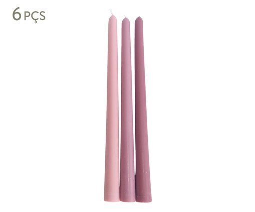Jogo de Velas para para Castiçal Mix and Macth Rosê, pink | WestwingNow