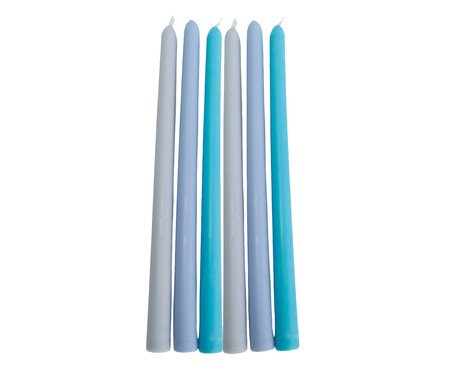 Jogo de Velas para para Castiçal Mix and Macth Azul e Lilás | Westwing