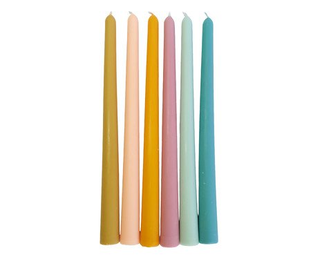 Jogo de Velas para Castiçal Mix and Match Ocre | Westwing