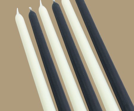 Jogo de Velas para Castiçal P&B | Westwing