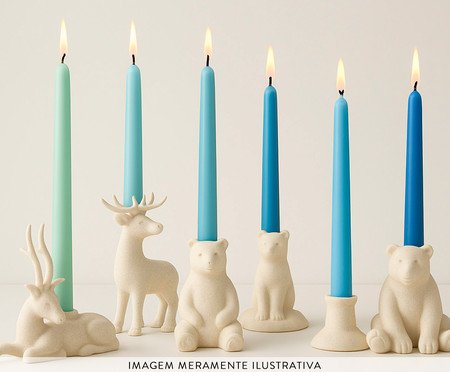 Jogo de Velas para Castiçal Mix and Match Turquesa | Westwing