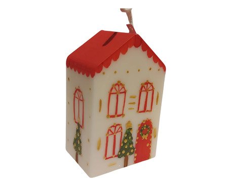 Vela Decorativa Sobrado de Natal Vermelho | Westwing