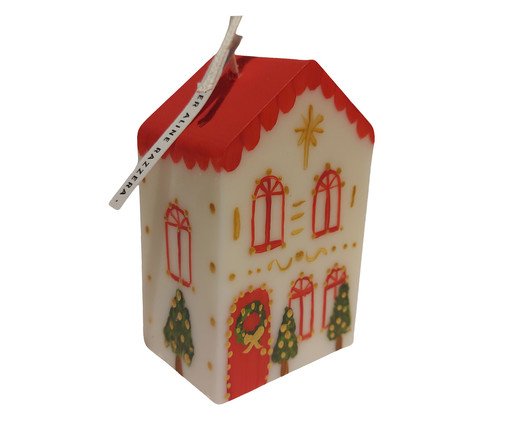 Vela Decorativa Sobrado de Natal Vermelho, multicolor | WestwingNow